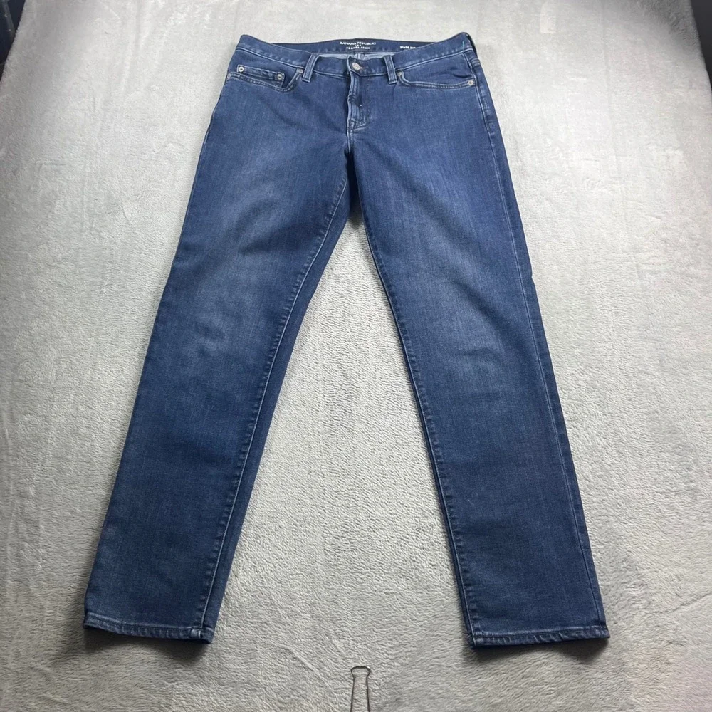 Banana Republic Travel Jean Mens 31x30 Slim Fit Medium Wash Blue Denim Pants‎